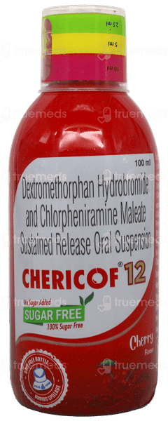 Chericof 12 Cherry Flavour Sugar Free Suspension 100Ml